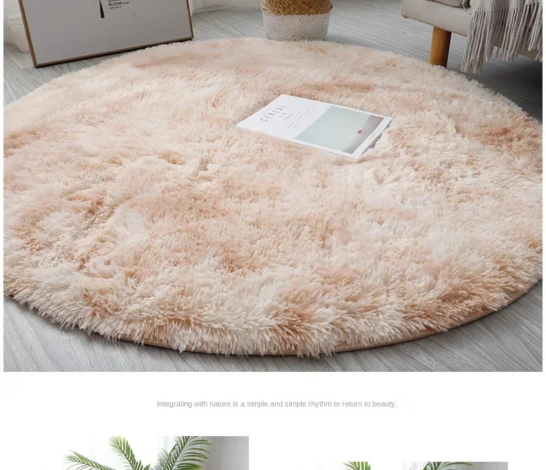 Super Soft Plush Round Rug Mat Fluffy White Carpets For Living Room  Home Decor Bedroom Kid Room Decoration Salon Thick Pile Rug