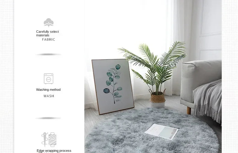 Super Soft Plush Round Rug Mat Fluffy White Carpets For Living Room  Home Decor Bedroom Kid Room Decoration Salon Thick Pile Rug