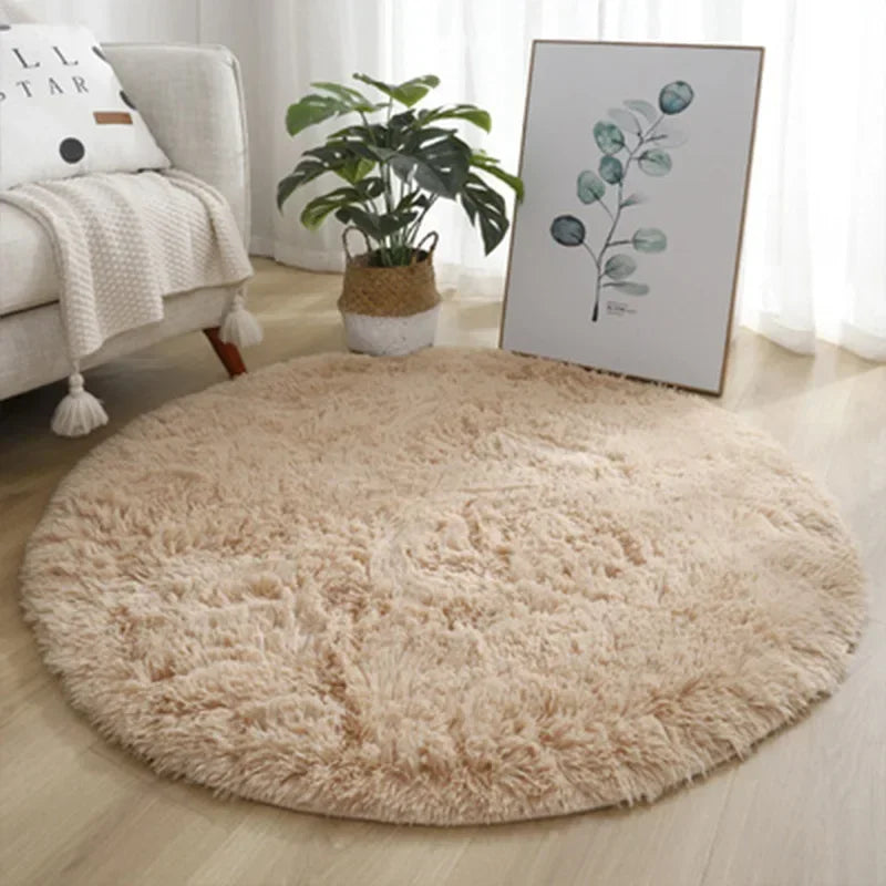 Super Soft Plush Round Rug Mat Fluffy White Carpets For Living Room  Home Decor Bedroom Kid Room Decoration Salon Thick Pile Rug