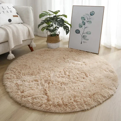 Super Soft Plush Round Rug Mat Fluffy White Carpets For Living Room  Home Decor Bedroom Kid Room Decoration Salon Thick Pile Rug