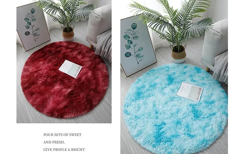 Super Soft Plush Round Rug Mat Fluffy White Carpets For Living Room  Home Decor Bedroom Kid Room Decoration Salon Thick Pile Rug
