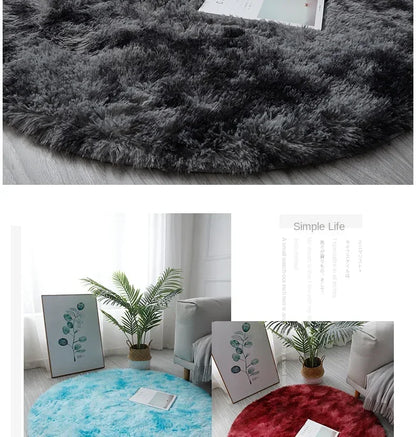 Super Soft Plush Round Rug Mat Fluffy White Carpets For Living Room  Home Decor Bedroom Kid Room Decoration Salon Thick Pile Rug