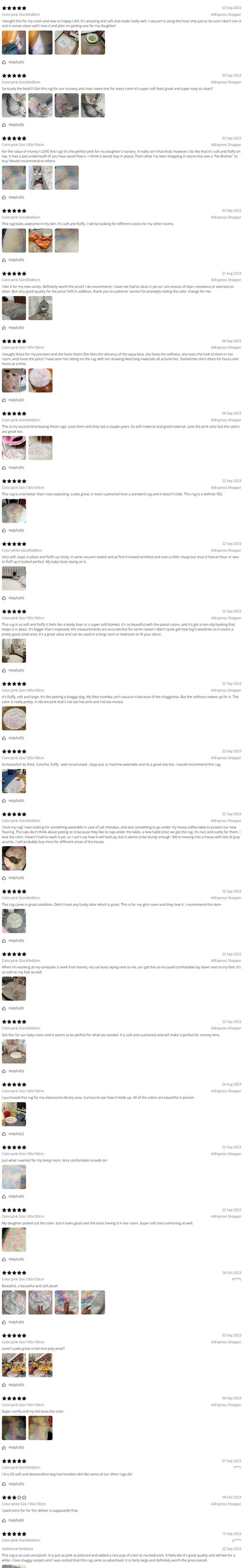 Super Soft Plush Round Rug Mat Fluffy White Carpets For Living Room  Home Decor Bedroom Kid Room Decoration Salon Thick Pile Rug