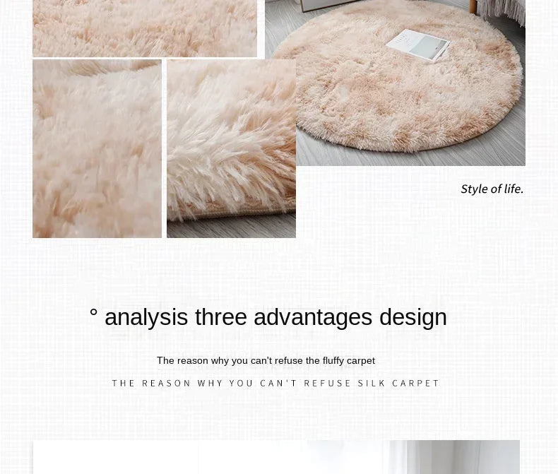 Super Soft Plush Round Rug Mat Fluffy White Carpets For Living Room  Home Decor Bedroom Kid Room Decoration Salon Thick Pile Rug