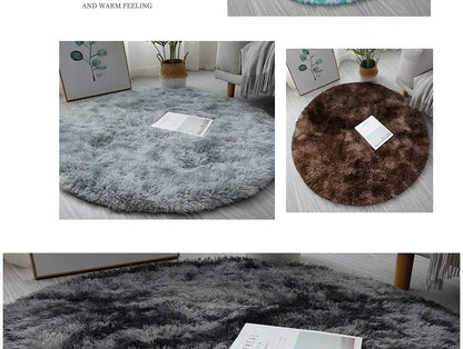 Super Soft Plush Round Rug Mat Fluffy White Carpets For Living Room  Home Decor Bedroom Kid Room Decoration Salon Thick Pile Rug