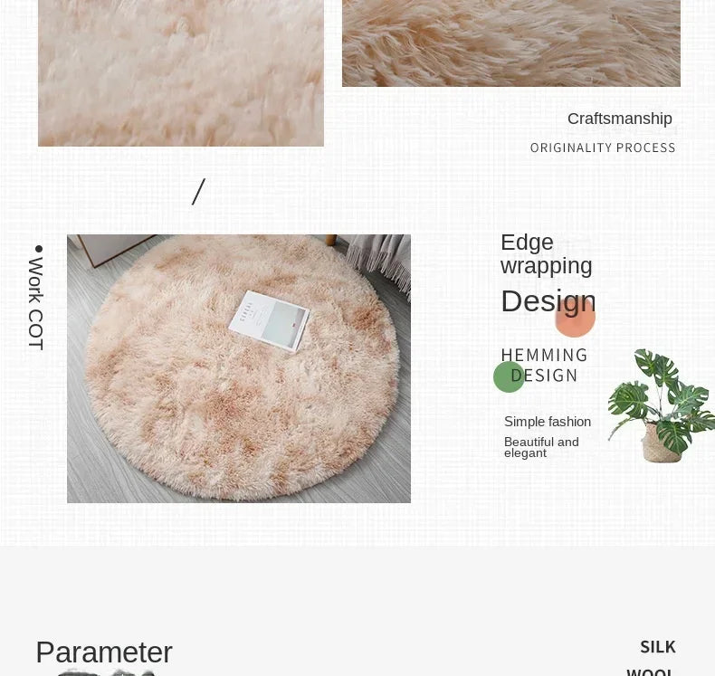 Super Soft Plush Round Rug Mat Fluffy White Carpets For Living Room  Home Decor Bedroom Kid Room Decoration Salon Thick Pile Rug