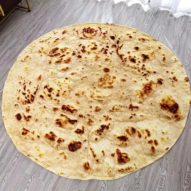 1pc Pizza Pattern Flannel Blanket, Nap Blanket Warm Cozy Soft Throw Blanket For Couch Bed Sofa