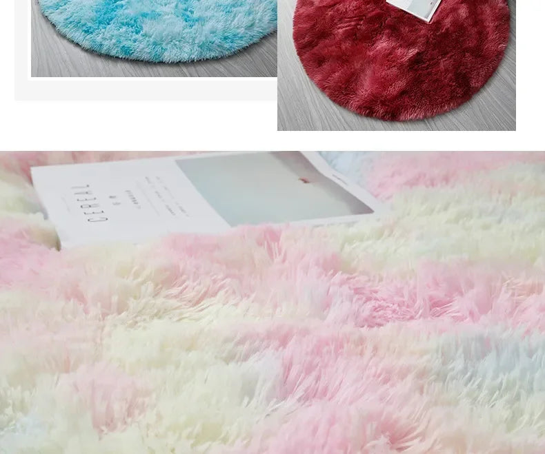 Super Soft Plush Round Rug Mat Fluffy White Carpets For Living Room  Home Decor Bedroom Kid Room Decoration Salon Thick Pile Rug