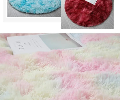 Super Soft Plush Round Rug Mat Fluffy White Carpets For Living Room  Home Decor Bedroom Kid Room Decoration Salon Thick Pile Rug
