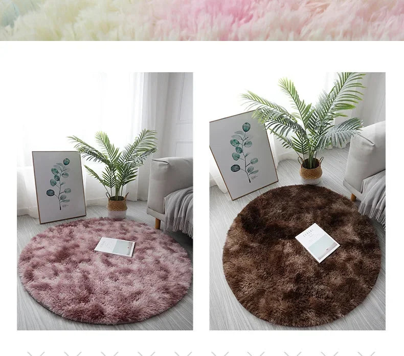 Super Soft Plush Round Rug Mat Fluffy White Carpets For Living Room  Home Decor Bedroom Kid Room Decoration Salon Thick Pile Rug