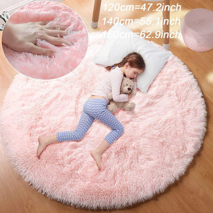 Super Soft Plush Round Rug Mat Fluffy White Carpets For Living Room  Home Decor Bedroom Kid Room Decoration Salon Thick Pile Rug