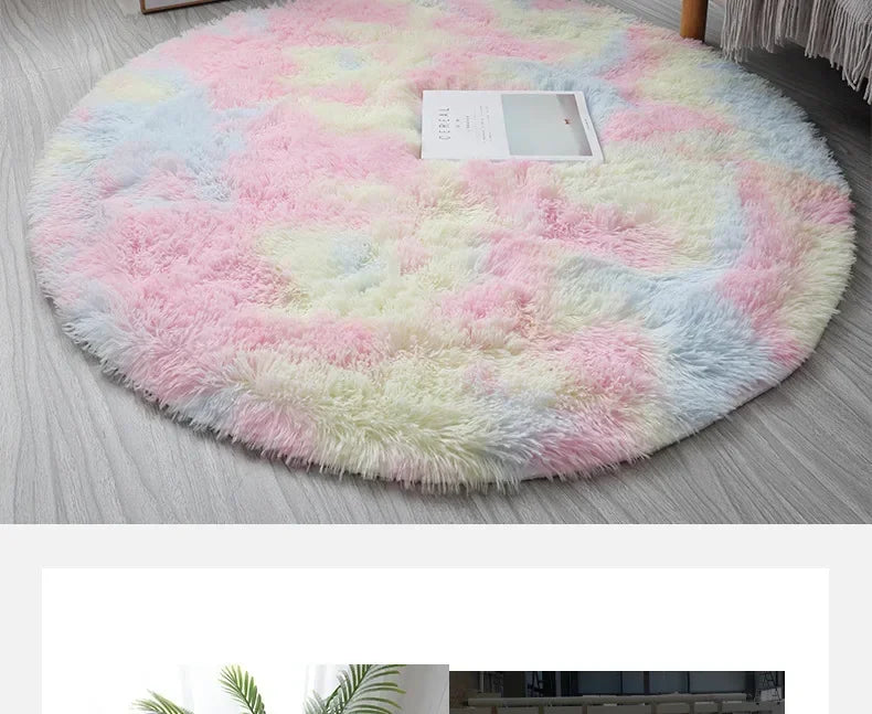 Super Soft Plush Round Rug Mat Fluffy White Carpets For Living Room  Home Decor Bedroom Kid Room Decoration Salon Thick Pile Rug