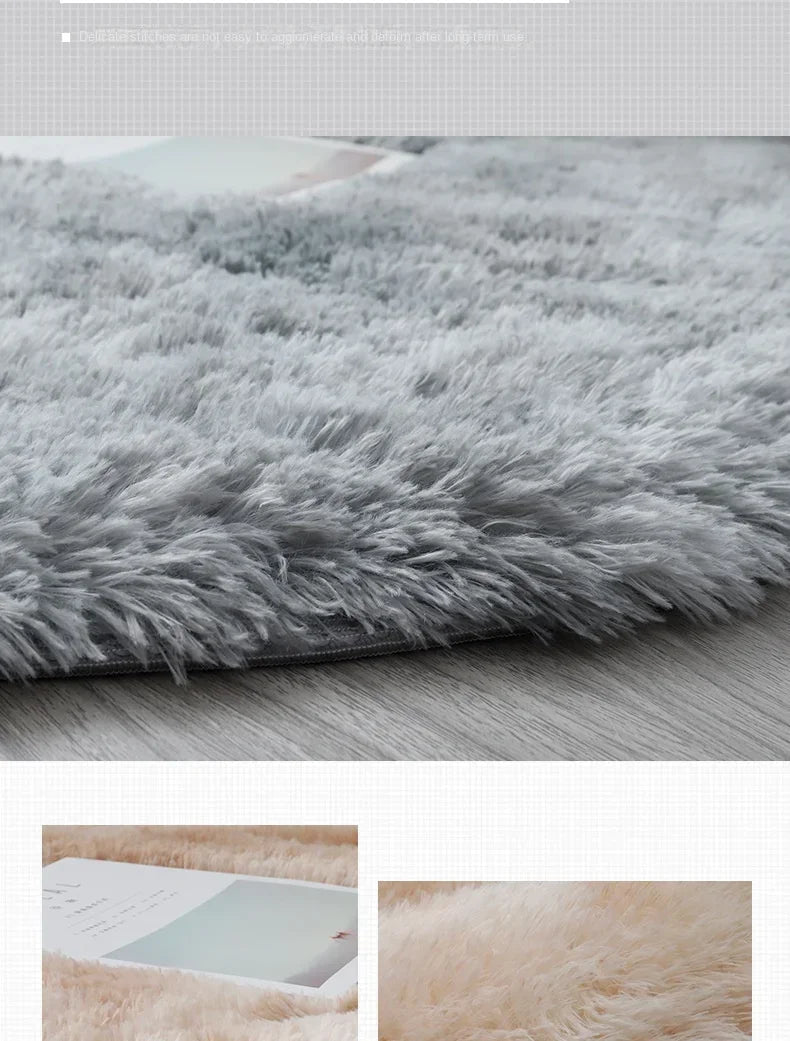 Super Soft Plush Round Rug Mat Fluffy White Carpets For Living Room  Home Decor Bedroom Kid Room Decoration Salon Thick Pile Rug
